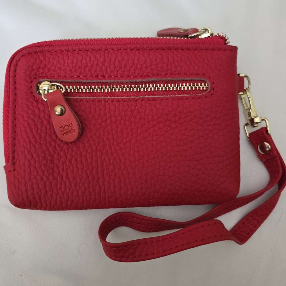 Red Leather Wristlet by